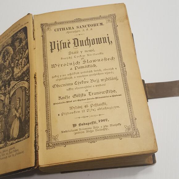 Jiri Tranovsky CZECH Hymnal Lutheran Slovak Holy Harp Cithara Sanctorum @1907 - Picture 7 of 8